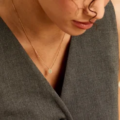 Histoire d'Or Collier Vintage Love Plaqué Or Jaune Aventurine plaqué or jaune aventurine vert Outlet