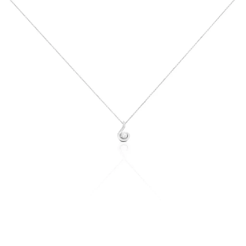 Histoire d'Or Collier Vrille Accompagnee or blanc diamant Sale