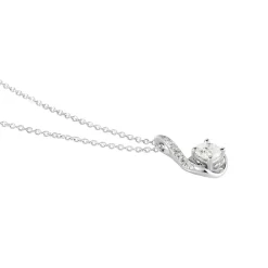 Histoire d'Or Collier Vrille Accompagnee or blanc diamant Sale