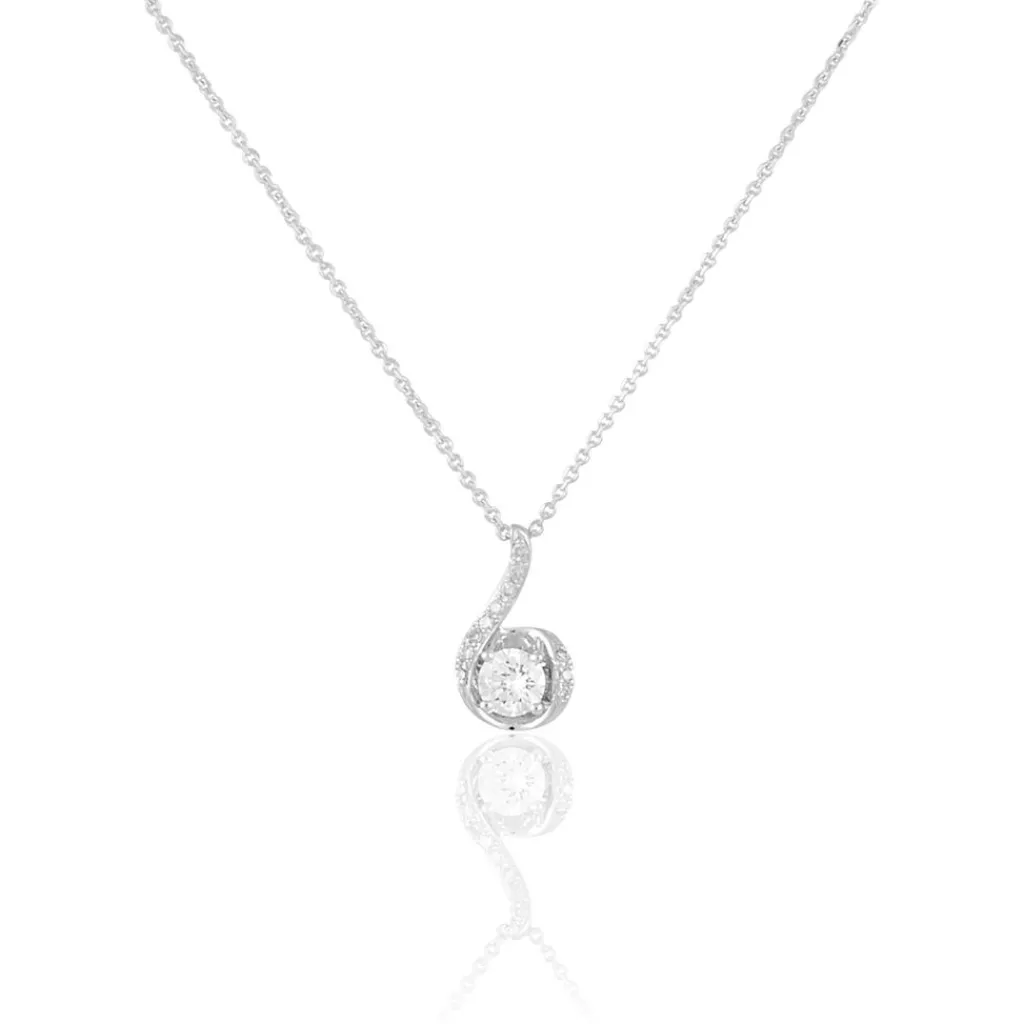 Histoire d'Or Collier Vrille Accompagnee or blanc diamant Discount