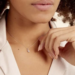 Histoire d'Or Collier Vrille Accompagnee or blanc diamant Discount