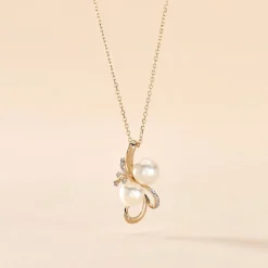 Histoire d'Or Collier Wandula Or Jaune Perle De Culture Et Diamant Best