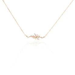 Histoire d'Or Collier Wendy Argent Rose Oxyde De Zirconium Outlet