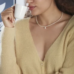 Histoire d'Or Collier Wilfrid Or Jaune Perle De Culture