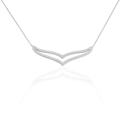 Histoire d'Or Collier Wilna Acier Blanc New