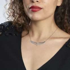 Histoire d'Or Collier Wilna Acier Blanc New