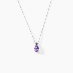 Histoire d'Or Collier Yrene Or Blanc Amethyste or blanc amethyste violette