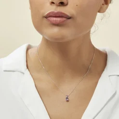 Histoire d'Or Collier Yrene Or Blanc Amethyste or blanc amethyste violette