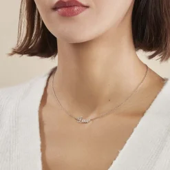 Histoire d'Or Collier Yuki Argent Blanc Discount