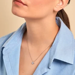 Histoire d'Or Collier Yvannah Argent Blanc Oxyde De Zirconium Sale