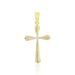 Histoire d'Or CORANTIN KREUZ 2 Unisex Anhänger Gold Bicolor 375 (9 Karat) Religiöses Kreuz Online