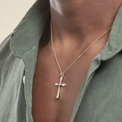 Histoire d'Or CORANTIN KREUZ 2 Unisex Anhänger Gold Bicolor 375 (9 Karat) Religiöses Kreuz Online