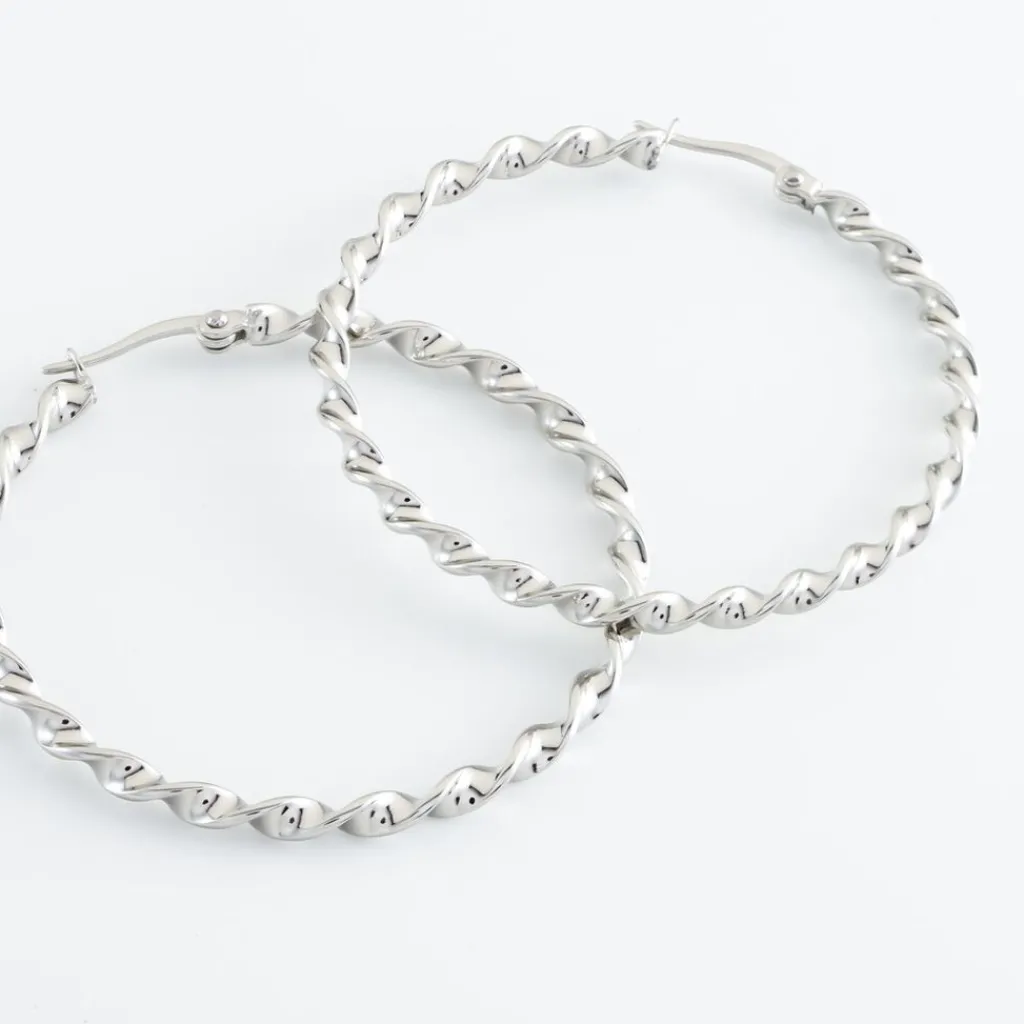 Histoire d'Or Creoles Antonello acier blanc Discount