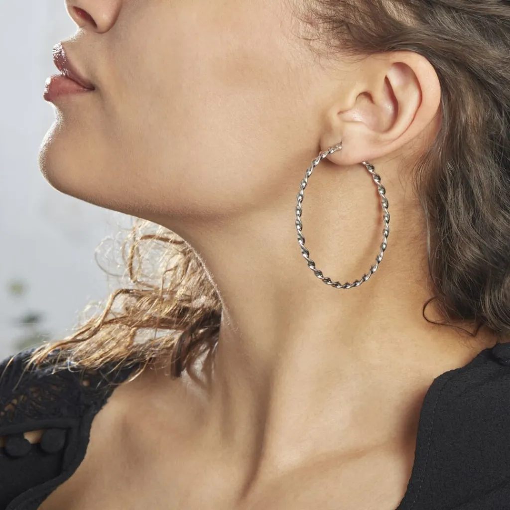 Histoire d'Or Creoles Antonello acier blanc Outlet