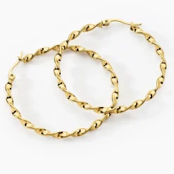 Histoire d'Or Creoles Acier Dore Antonello acier doré New