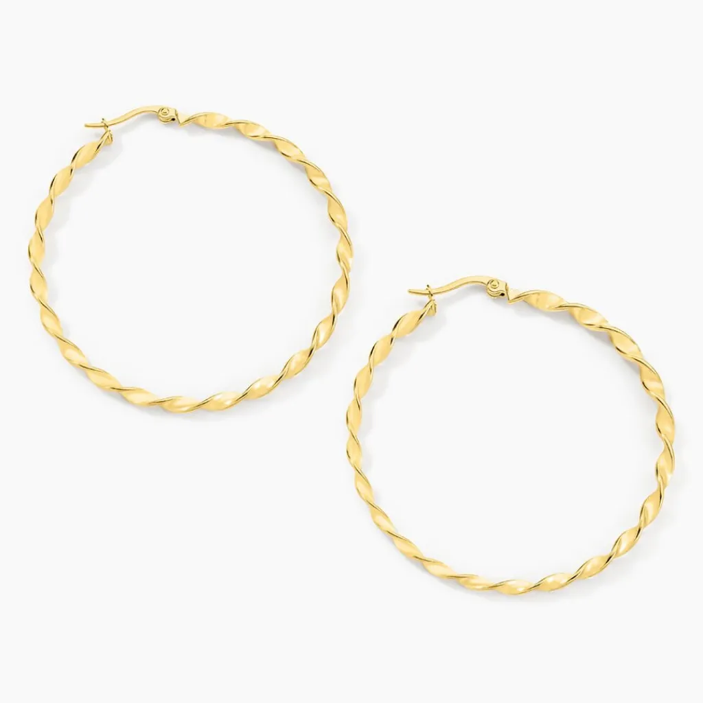 Histoire d'Or Creoles Acier Dore Antonello acier doré New