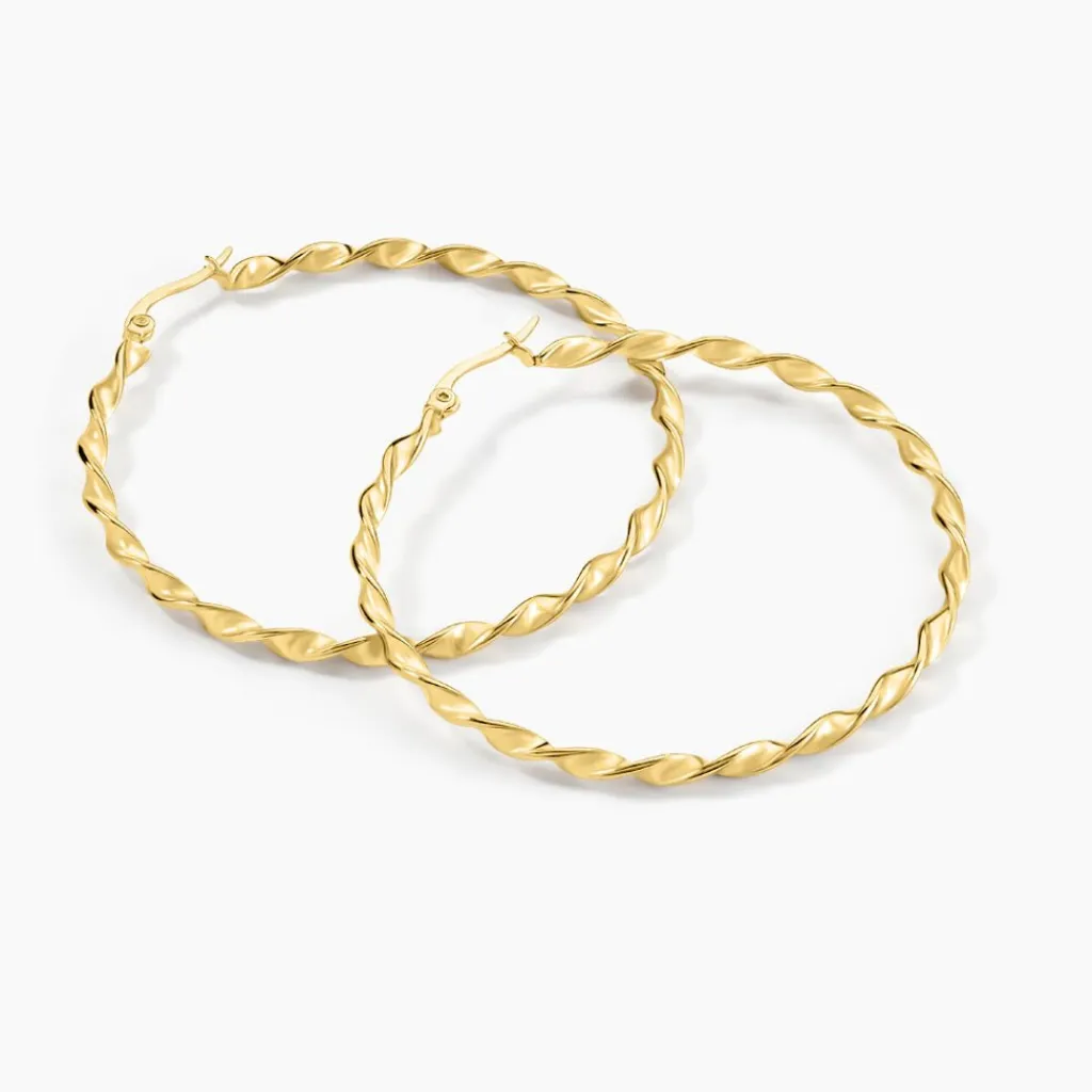 Histoire d'Or Creoles Acier Dore Antonello acier doré New