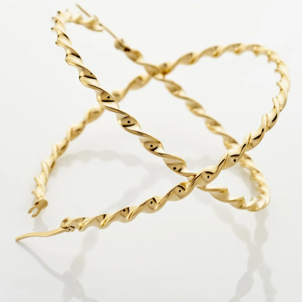 Histoire d'Or Creoles Acier Dore Antonello acier doré New