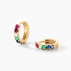 Histoire d'Or Creoles Andgelina Or Jaune Oxydes De Zirconium or jaune oxyde multicolore Hot