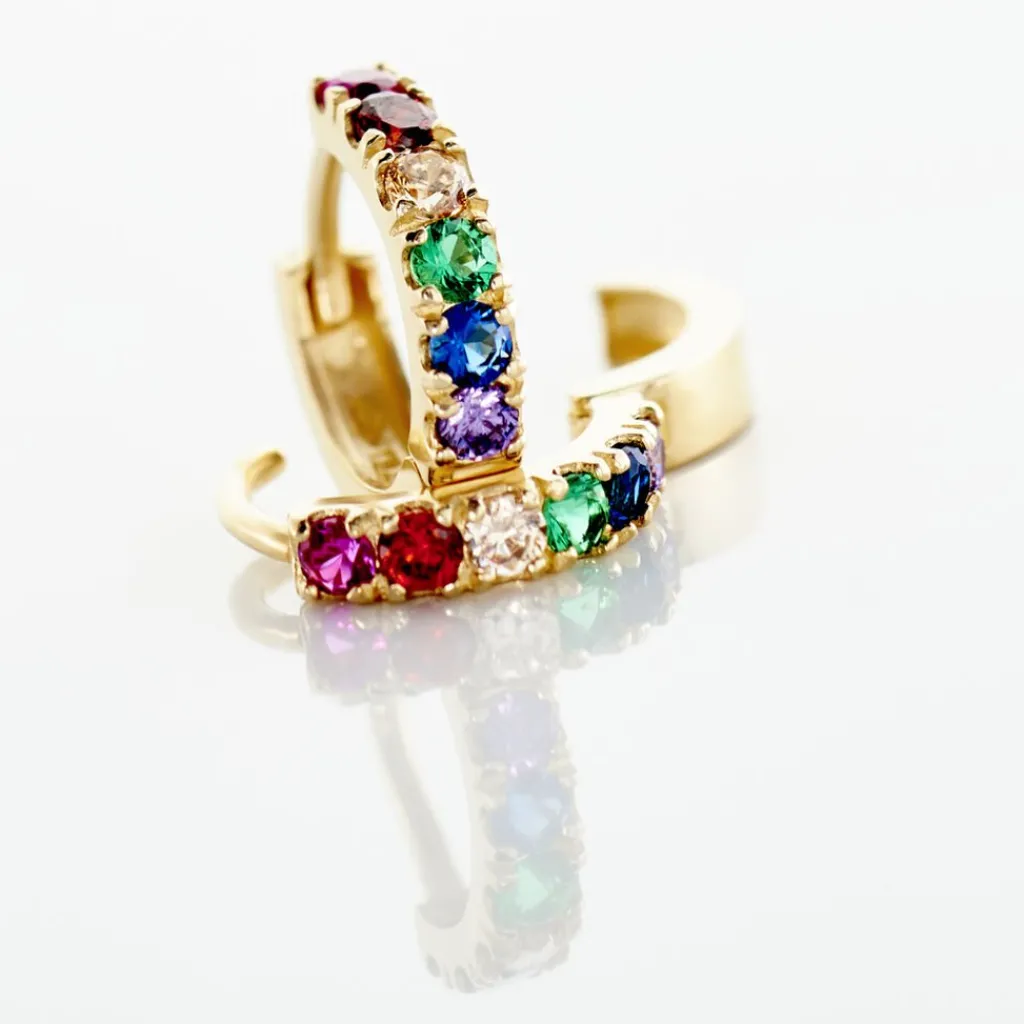 Histoire d'Or Creoles Andgelina Or Jaune Oxydes De Zirconium or jaune oxyde multicolore Hot