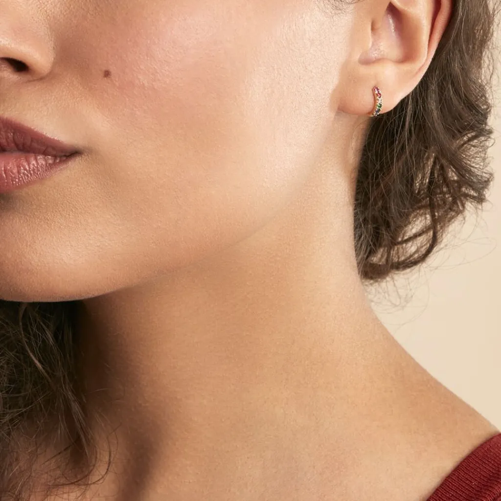 Histoire d'Or Creoles Andgelina Or Jaune Oxydes De Zirconium or jaune oxyde multicolore Hot