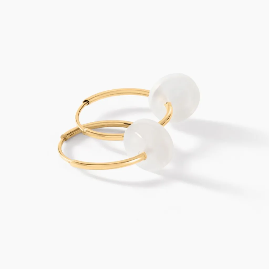 Histoire d'Or Creoles Or Jaune Vicenze Nacre Sale