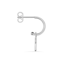 Histoire d'Or Créole Unitaire Ancelin Rondes Argent Blanc Oxyde De Zirconium Discount