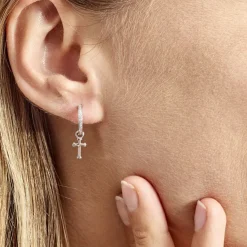 Histoire d'Or Créole Unitaire Ancelin Rondes Argent Blanc Oxyde De Zirconium Discount