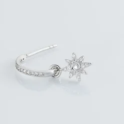 Histoire d'Or Créole Unitaire Ancelin Rondes Argent Blanc Oxyde De Zirconium Outlet