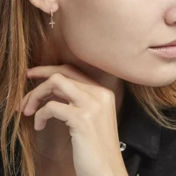 Histoire d'Or Créole Unitaire Callistea Plaqué Or Jaune Oxyde De Zirconium Oxyde Outlet