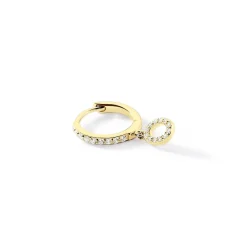 Histoire d'Or Créole Unitaire Léria Or Jaune Oxydes De Zirconium Sale