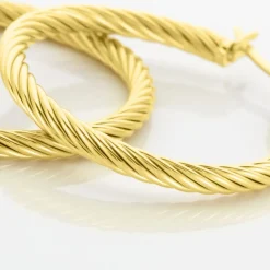 Histoire d'Or Créoles Pascau acier doré New