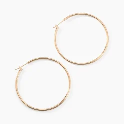 Histoire d'Or Créoles Ada Lisse Plaqué Or Jaune Hot