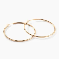 Histoire d'Or Créoles Ada Lisse Plaqué Or Jaune Hot