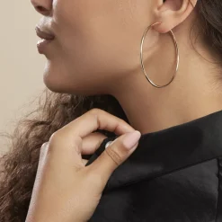 Histoire d'Or Créoles Ada Lisse Plaqué Or Jaune Hot