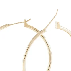 Histoire d'Or Créoles Ada Lisse Plaqué Or Jaune Clearance