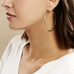 Histoire d'Or Créoles Ada Lisse Plaqué Or Jaune Online