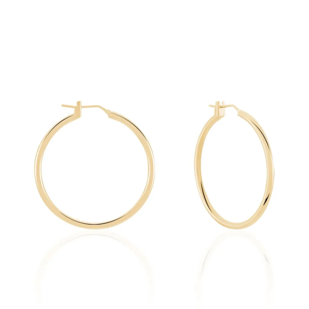 Histoire d'Or Créoles Ada Lisse Plaque Or Jaune Best