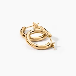 Histoire d'Or Créoles Adalie Lisse Plaqué Or Jaune Clearance