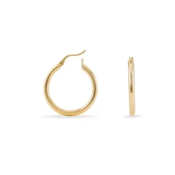 Histoire d'Or Créoles Adalie Lisse Plaqué Or Jaune Clearance