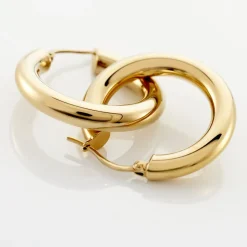 Histoire d'Or Créoles Adama Acier Jaune acier doré Outlet