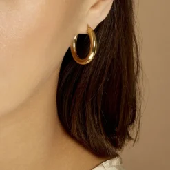 Histoire d'Or Créoles Adama Acier Jaune acier doré Outlet