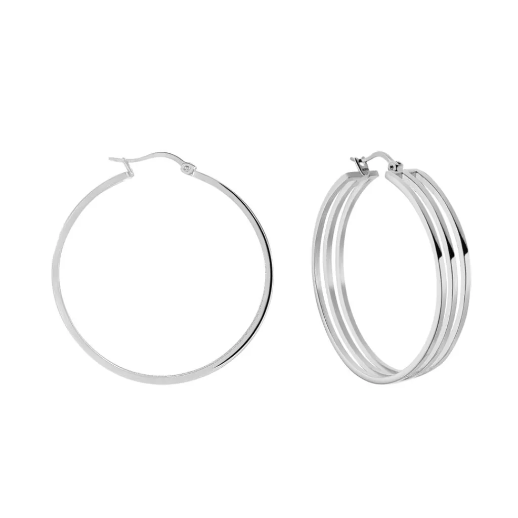 Histoire d'Or Créoles Adel acier blanc Best