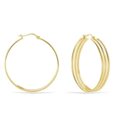 Histoire d'Or Créoles Adel Acier Jaune acier doré Discount