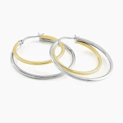 Histoire d'Or Créoles Adisson Acier Bicolore