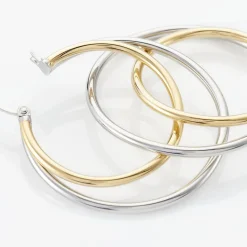 Histoire d'Or Créoles Adisson Acier Bicolore