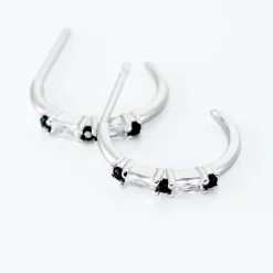 Histoire d'Or Créoles Adriana Argent Blanc Oxyde De Zirconium Sale