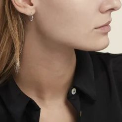 Histoire d'Or Créoles Adriana Argent Blanc Oxyde De Zirconium Sale