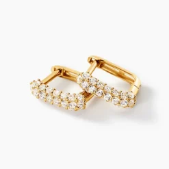 Histoire d'Or Créoles Alexus Or Jaune Oxyde De Zirconium Sale