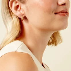 Histoire d'Or Créoles Amae Plaque Or Jaune Hot